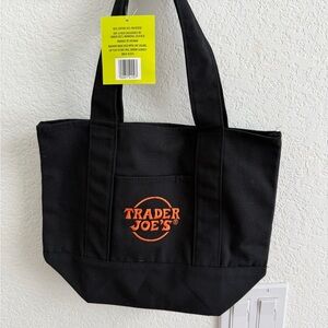 Trader Joe's Small Black Tote Bag - Halloween Edition